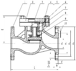 Клапан обратный подъёмный стальной фланцевый и под приварку PN 1,6; 2,5; 4,0 МПа